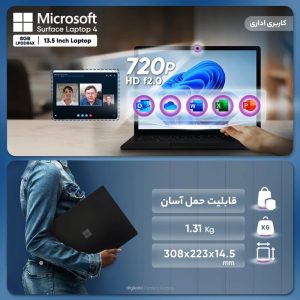 لپ تاپ 13.5 اینچی مایکروسافت مدل Surface Laptop 4-i5 1135G7 8GB 512SSD